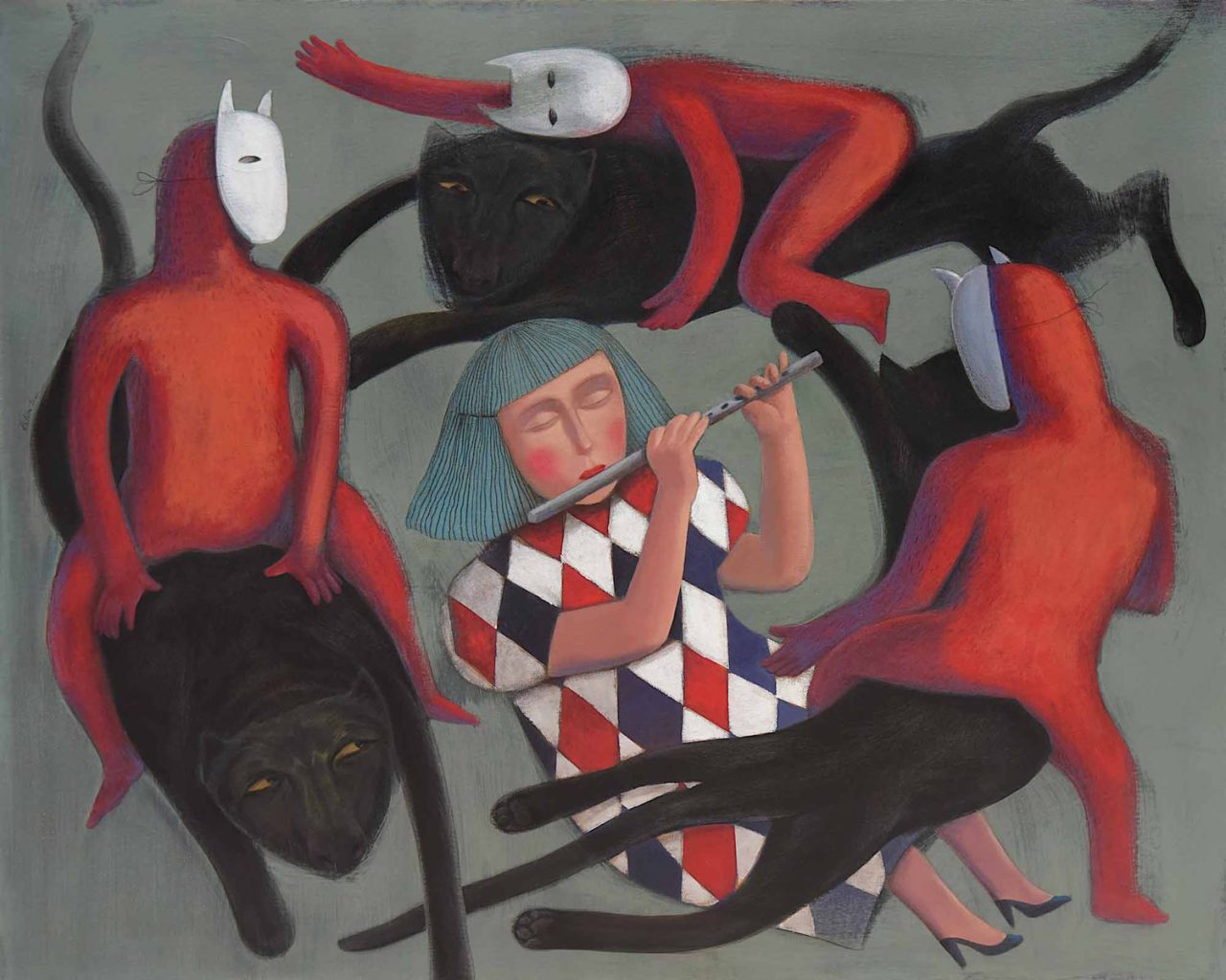 DANCE, acrylic on cavas, 80x100 cm